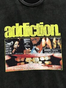 Modcrash Men's Retro Styled Vintage Loose Fit Crew Neck Casual Acid-Washed Tee , Retro American, Unisex, Relaxed Fit Summer Outfits – Suitable For Everyday Wear And Summer Holiday Outfits. - Black - View 3