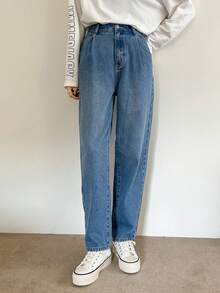 DAZY 女裝牛仔褲有口袋 - 中等水洗藍 - 查看 14