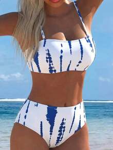 Swim Vcay Bộ bikini quây 2 mảnh in họa tiết da báo mùa hè dành cho nữ - Nhiều màu - Xem 1