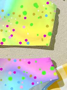 Tween Girls Casual Minimalist Camisole & Triangle Bikini Swimsuit Set, Suitable For Summer - Multicolor - View 6