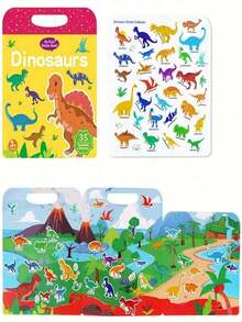 MINKOJA MINKOJA Reusable Sticker Books For Kids,Washable Stickers For Toddlers,Insects,Dinosaurs,Vehicles,Space,Animals And Ocean World Stickers,Holiday Gifts For Preschoolers,Available As Back-To-School Gifts,Birthday Gifts Sticker. - Multicolor - View 13