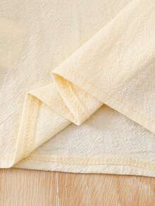 Young Girl Contrast Color Ruffle Trim Top And Solid Color Flare Pants Elegant 2 Pieces Set - Black and White - View 6