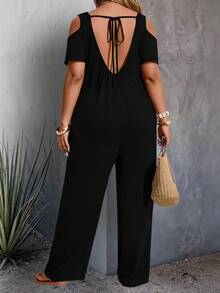 Breezaya Plus Size Women Casual Jumpsuit - Black - View 2