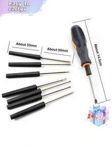 1 套 8 合 1 多功能螺丝刀套装，适用于手机和电脑 - 手动维修工具套件，带各种头 - 彩色 - 查看 3