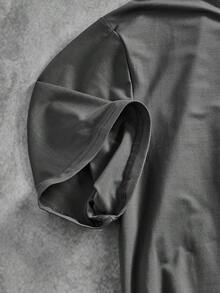 GENIUS ODE Men's Casual Card Print Short Sleeve T-Shirt, Summer - Dark Grey - View 6