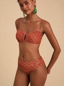 Conjunto de traje de baño minimalista de unicolor para mujer - Multicolor 2 - Ver 5
