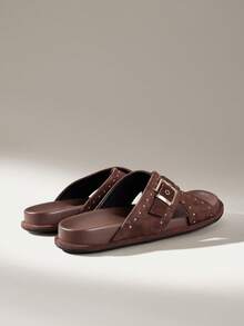 Solecia Ladies Commuter Fashion Versatile Daily Travel Casual Sandals - Coffee Brown - View 4