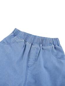 GlowEve 女士荷叶边吊带背心和牛仔裤套装 - 藍色 - 查看 4