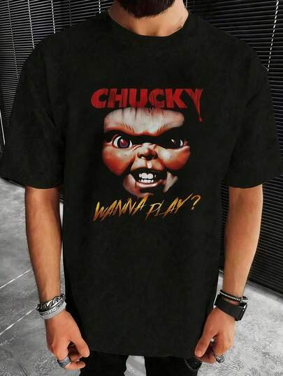 A men's with a round neck casual fit and short , elegant and casual style, suitable for daily outings, school, and summer essentials