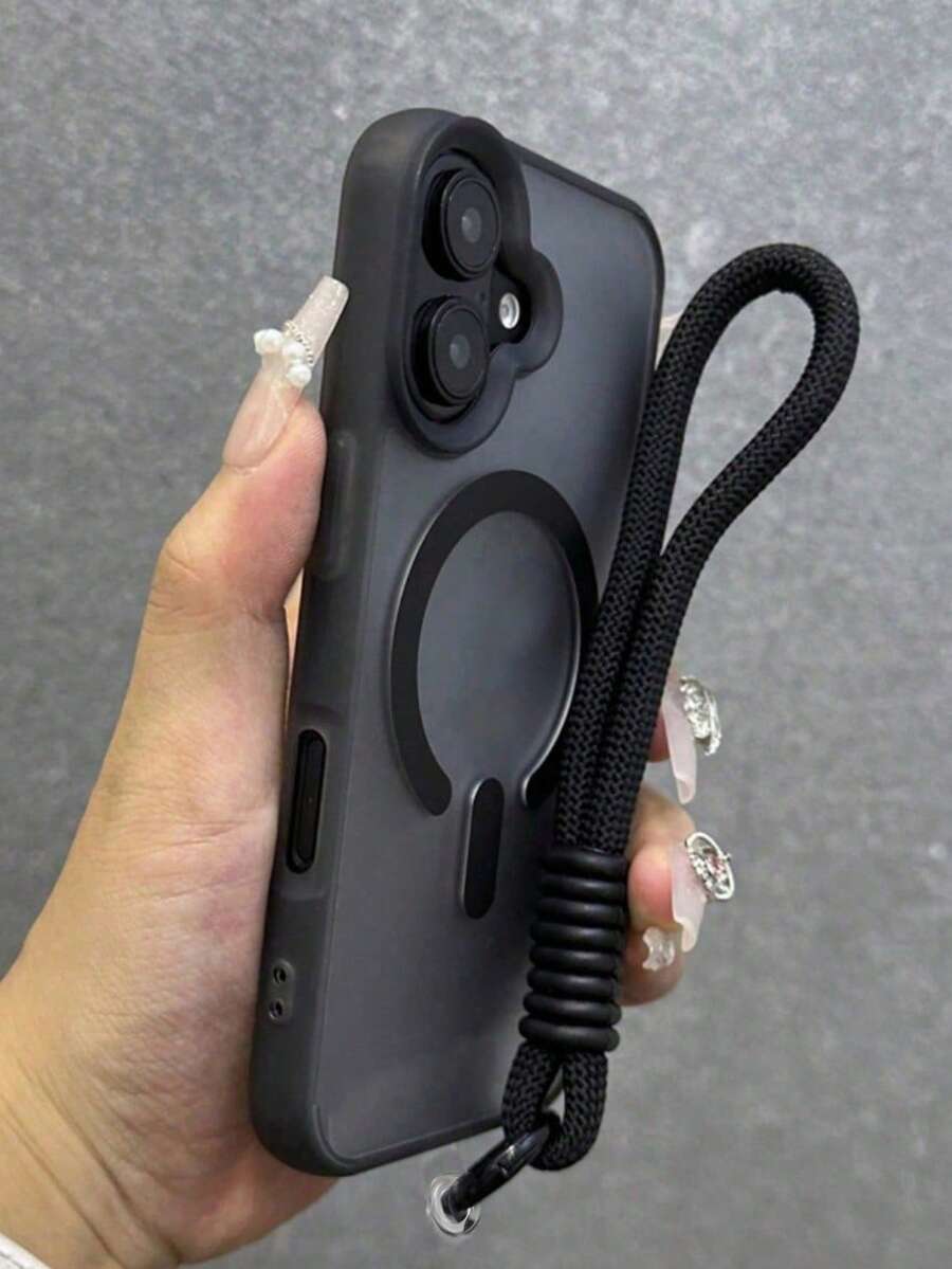 新款兼容苹果16Pro Max手机壳,多巴胺磨砂质感,兼容 17 Air 16手机壳,磁吸式高端手感,15Pro Niche 14网红款13超强防摔,12情侣款男女通用16Plus保护套 - 黑色 - 查看 1