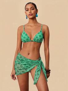 Travachic Random Color Beaded Bikini Set Beach Vacation Outfits For Women Summer Bathing Suit - Multicolor - View 6