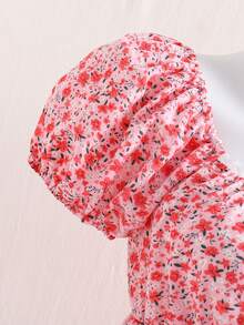 SHEIN Tween/Teen Girl Pink Lace Vacation Tops, Squishy - Pink - View 4