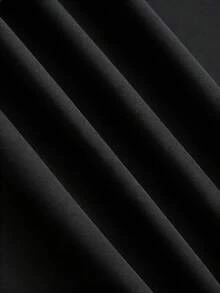 Rometta Plus Size Women's Casual Solid Color Long Skirt, Versatile For Daily Work - Black - View 6