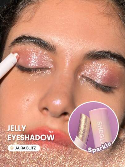 SHEGLAM 水晶果凍釉棒-Aura Blitz 多用途單色眼影棒 閃光閃光 持久高色素 品牌 美容 化妝 化妝品 適合女性與女孩 完美搭配冬季春季 Y2K 時尚 流行 生日 情人節禮物 假期 派對準備就緒 最佳顏色
