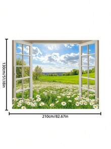 1 buah Latar Belakang Datar 2D dengan Motif Ladang Bunga Daisy dan Rumput Hijau, Dekorasi Latar Belakang Gaya Pastoral, Cocok untuk Fotografi Potret, Pengaturan Acara, Latar Belakang Siaran Langsung, Dekorasi Rumah, Musim Kembali ke Sekolah, Hari Ibu - warna-warni - View 9