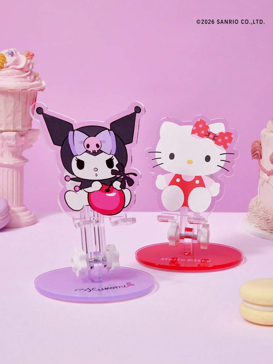HELLO KITTY AND FRIENDS | POKOJA LAND 可爱卡通亚克力手机支架,卡通桌面手机支架,兼容所有手机,装饰性桌面配件 - 查看 1