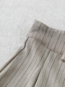 Franclia Quần short nữ bằng vải cotton dệt, có đai lưng, cạp thường, không túi, thích hợp mặc hàng ngày. - Xám - Xem 3