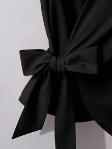 Franclia Fashionable V-Neck Sleeveless Pink Blouse And Trousers Two Pieces Outfit, Commuting Style For Women, Spring/Summer - Black - View 3