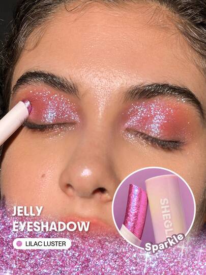 SHEGLAM Crystal Jelly Glaze Stick-Lilac Lustermulti-Use Single Eyeshadow Stick Glitter Shimmer Long-Lasting High Pigment Brand Beauty Makeup Face Paint Cosmetic For Women Girls Perfect For Spring Summer Ideal For Y2K Fancy Fashion Suitable For Birthday Mother'S Day Gift Rave Party Ready Best Color