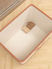 1个米色衣物收纳盒，可折叠收纳盒，衣柜隔层收纳盒，内衣收纳盒，带盖收纳盒，大容量收纳盒，装饰品，节日装饰，房间装饰，家居装饰，卧室装饰，可收纳连衣裙、裤子、鞋子、牛仔裤、靴子、裙子等。 - 米色 - 查看 8