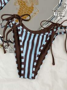 Swim SXY Bộ bikini hai mảnh kẻ sọc mới với dây đeo có thể điều chỉnh, đồ bơi đi biển dành cho nữ, thích hợp cho kỳ nghỉ xuân/hè. - Nhiều màu - Xem 6