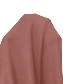 SHEIN Franclia 女士优雅圆领短袖纯色白色长款针织连衣裙 - 藕粉色 - 查看 6