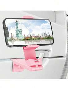1 Universal Airplane Mobile Phone Holder, Capable Of Multi-Directional Dual 360 Degree Rotation, Freeing Hands, Pocket Sized Essential Airplane Travel Accessory, Available In Pink And Black. - Multicolor - View 11