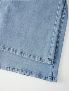 EMERY ROSE Plus Size Women's Vintage Washed Denim Jeans, Spring/Summer - Light Wash - View 6