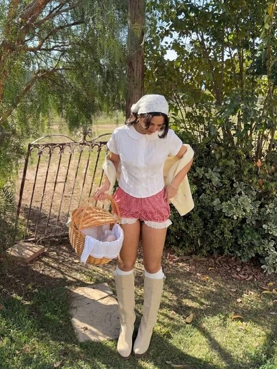 MainGRL Áo kiểu cổ Peter Pan màu trắng dễ thương dành cho nữ, thích hợp cho kỳ nghỉ và các hoạt động ngoài trời.