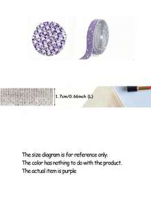 1pc DIY Rhinestone, Modern Purple Self Adhesive Garment Decoration Excipient For DIY - Purple - View 11