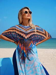 Swim Mulvari 优雅度假风圆领罩衫，女士 - 彩色 - 查看 6