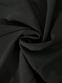 SHEIN Clasi 女士时尚针织吊带V领浪漫优雅休闲通勤约会派对晚宴连体衣，春夏款 - 黑色 - 查看 6