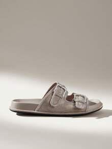 Ladies Commuter Fashion Versatile Daily Travel Casual Sandals - Grey - View 1