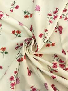 MSFranclia Vestido largo de flores pequeñas en color albaricoque con diseño de cintura ceñida, tirantes finos y espalda descubierta, elegante y dulce para mujer en veranoMS2-15 I5MB - Albaricoque - Ver 5
