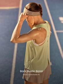 GLOWMODE Băng đô FeatherFit™ thấm hút mồ hôi, co giãn, chống trượt, thích hợp cho yoga, pilates, tập gym, luyện tập hàng ngày và hoạt động thể thao. - Kaki sâu - Xem 2