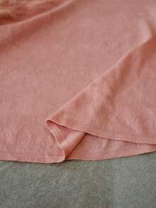 MOTF PREMIUM V-NECK SLEEVELESS CONTRAST LACE MERMAID HEM FITTED SWEATER DRESS, SPRING/SUMMER - Baby Pink - View 7