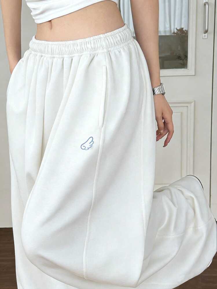 American Style Women Casual Wide Leg Sweatpants