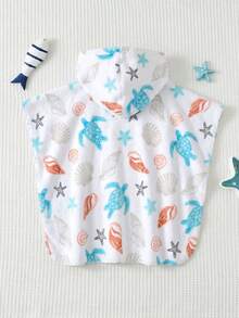 Cozy Pixies 男婴卡通图案针织柔软连帽无袖罩衫 - 彩色 - 查看 8