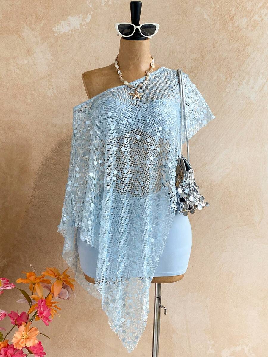 Soleia 春夏新款休闲度假西部海滩婚礼宾客着装毕业早午餐女士套装圣帕特里克节春假复活节音乐节优雅波西米亚热带魅力亮片情人节约会派对闪亮两件套 - 彩色 - 查看 1