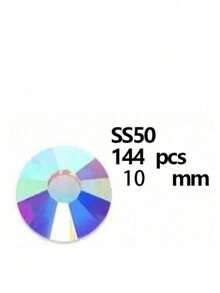 Round Flatback Glass Rhinestones With Gold Bottom For Diy Clothing Decoration(AB Diamonds Have Different Colors Under Different Lighting Conditions) - Multicolor - View 19