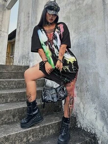 Whyspr Woven Beach Mini Dress With Eyelet Tie Detail, Spring/Summer - Multicolor - View 3