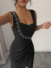 Women Midi Dresses - 黑色 - 查看 3