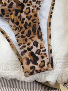 Oceva Bộ bikini hai mảnh họa tiết da báo, dây buộc cổ dành cho nữ - Nhiều màu - Xem 5