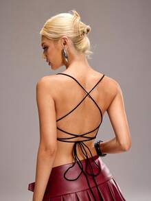 Y2Kool Vecteezy Áo croptop hở lưng in hình rồng, phong cách thành thị tối giản, gợi cảm, phù hợp cho các lễ hội âm nhạc, buổi hòa nhạc, năm mới, mặc hàng ngày, đi nghỉ mát, hẹn hò, tiệc tùng, mùa xuân/hè. - màu đen - Xem 2