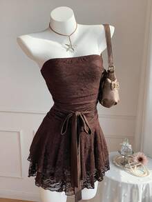 Comfortcana 女士迷你连衣裙 - 棕色 - 查看 1