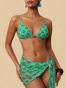 Travachic Random Color Beaded Bikini Set Beach Vacation Outfits For Women Summer Bathing Suit - Multicolor - View 1