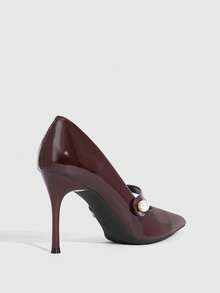 CUCCOO SZL 女士鞋 女士尖头细高跟鞋 棕色珍珠女士高跟鞋 时尚性感派对宴会夜店时尚简约高跟女鞋 - 咖啡棕 - 查看 8