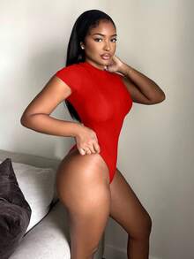 Alexandranx Body ajustado de corte slim - Rojo - Ver 3