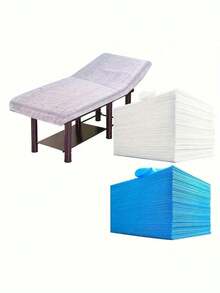 Ga trải giường dùng một lần - Gói 100 chiếc, chất liệu vải không dệt, thích hợp cho SPA, giường massage, du lịch, spa, xăm hình, khách sạn, thẩm mỹ viện. Kích thước 27,5x67 inch. Màu trắng/hồng/xanh dương. - Nhiều màu - Xem 7