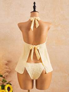 Bellisia Tankini de tirantes para mujer para vacaciones - Verde - Ver 4